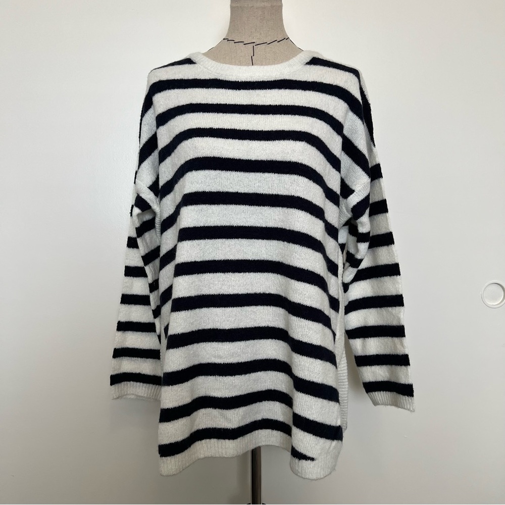NWT Ellos blue and white striped sweater - Picture 2 of 13